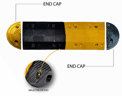 Rubber Speed Hump With Cat Eyes