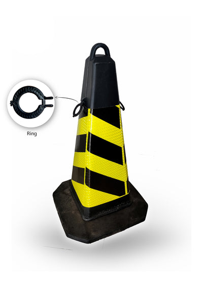 RUBBER TRAFFIC CONE WITH RING