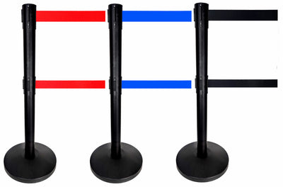 DOUBLE BELT RETRACTABLE BARRIER