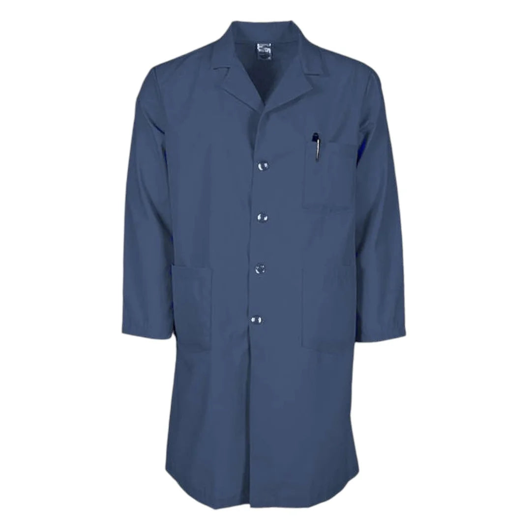 Lab Coat 65-35 PolyCotton - (D/Blue)
