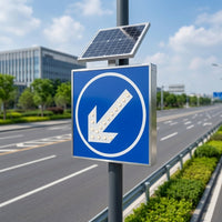 Solar Road Sign 60x60CM W / Solar Panel 5W