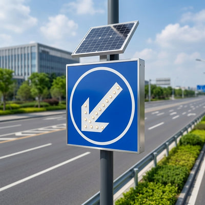 Solar Road Sign 60x60CM W / Solar Panel 5W