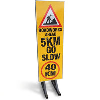 Solar Road Sign 150 x50CM W/Solar Panel 8W - YF-SS-05
