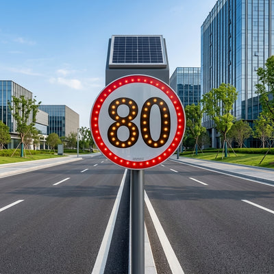 Solar Road Sign W/Solar Panel 5W - YF-SS-19
