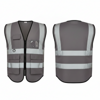 Safety Jacket Four Pockets with/zip