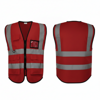 Safety Jacket Four Pockets with/zip
