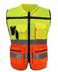 Safety Jacket With Colar Multi Color