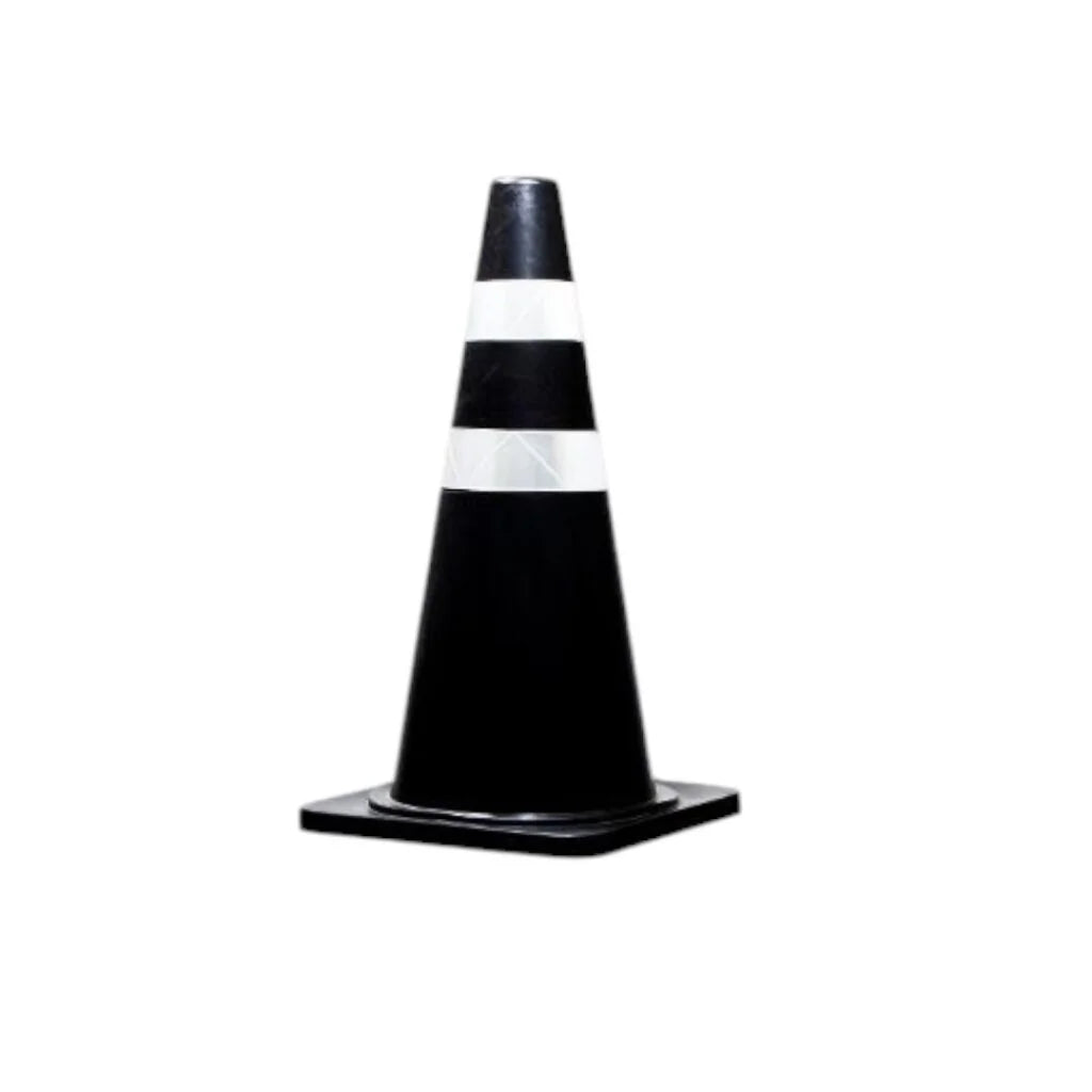 Traffic Cone With Reflective Tape (Black)