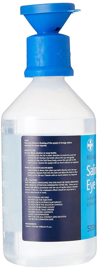 Saline Eyewash Bottle with Eyebath Cap