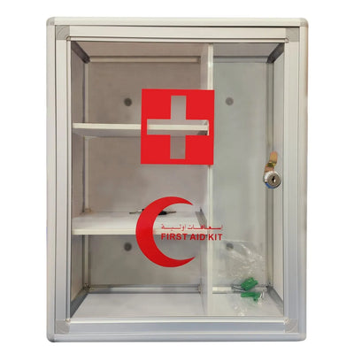 FIRST AID EMPTY GLASS BOX