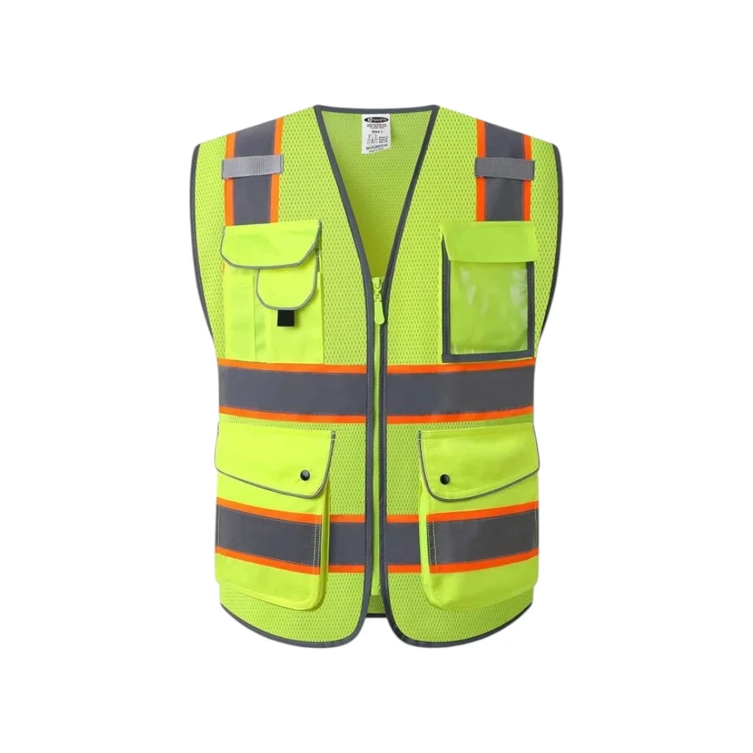 Safety Jacket Four Pockets with/zip