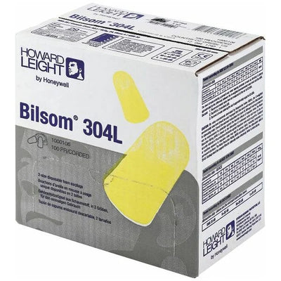 Honeywell Howard Leight Bilsom 304L Corded Earplugs (Pack of 100 Pair)