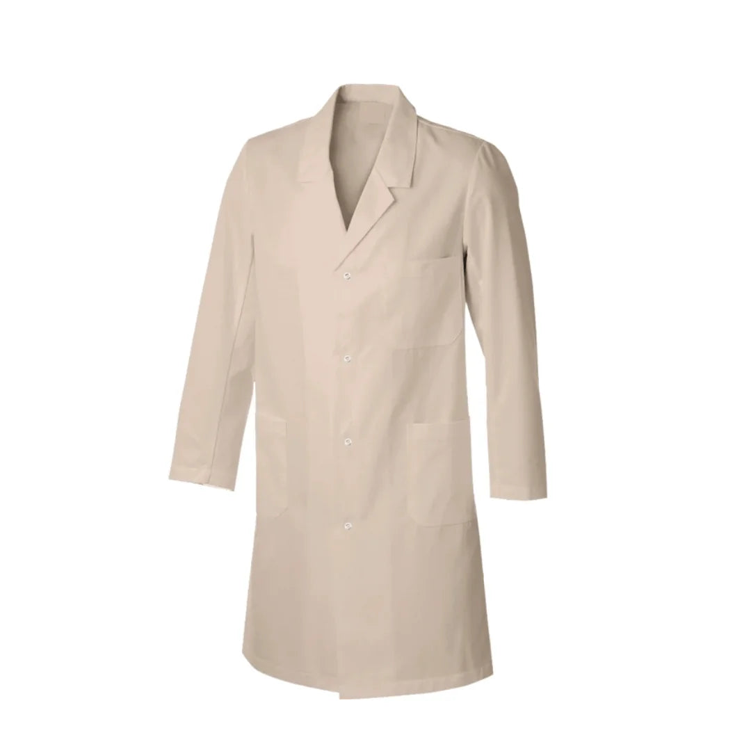 Lab Coat - 100% Cotton (Khaki/Beige)