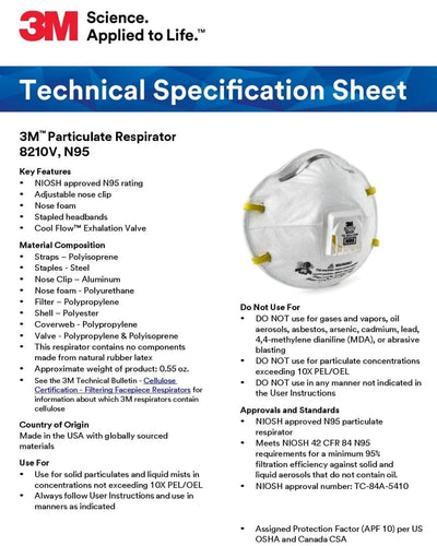3M™ Dust Mask 8210 V