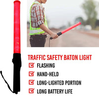 Reflective Traffic Baton (Red & Green)