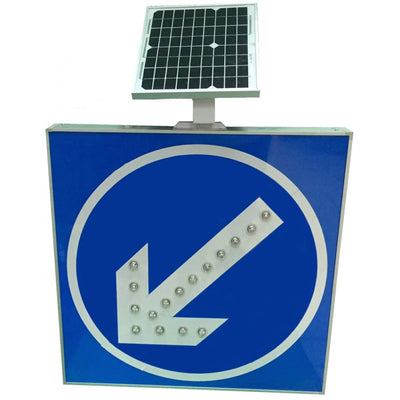 Solar Road Sign 60x60CM W / Solar Panel 5W