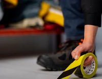 Safety Warninig Tape (Yellow-Black, Red-White, Blue-White & White-Green)