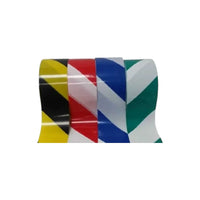 Safety Warninig Tape (Yellow-Black, Red-White, Blue-White & White-Green)