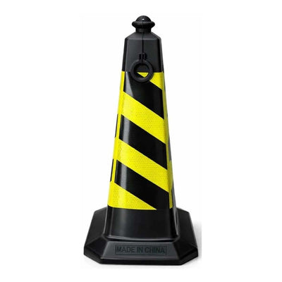 TRAFFIC CONE YELLOW/BLACK 75 CM